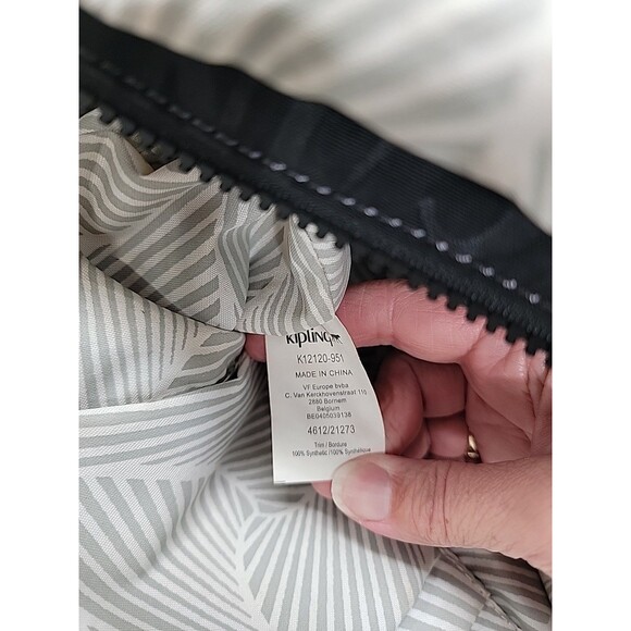 Kipling Nylon Messenger Bag Black 16x10x4 - Picture 9 of 12